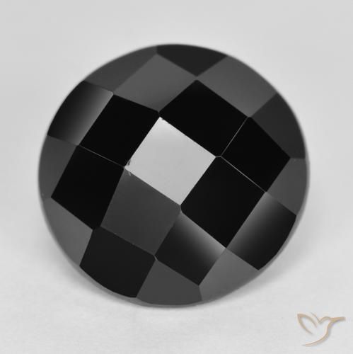 6.27ct 天然 ブラック スピネル, ラウンド, オペーク