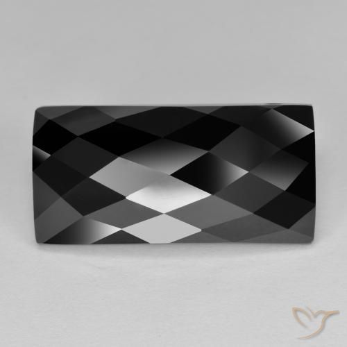 13.35ct 天然 ブラック スピネル, バゲット, オペーク