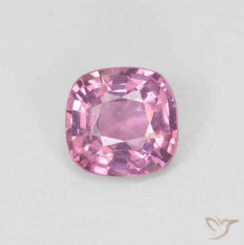 0.38ct 天然 非常に薄いロイヤルパープルピンク スピネル, クッション, VS