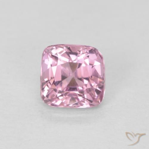 0.56ct 天然 非常に薄いピンク スピネル, クッション, VS
