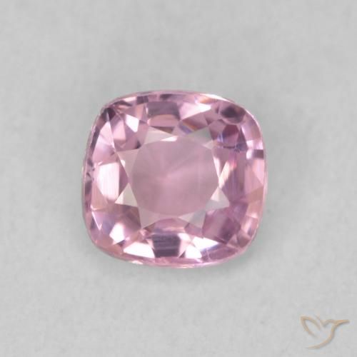 0.43ct 天然 非常に薄いバブルガムピンク スピネル, クッション, VVS-VS