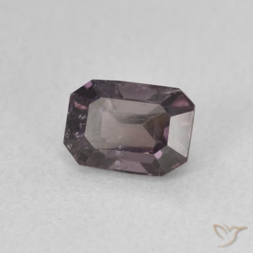 0.78ct 天然 ダークパープル スピネル, エメラルドカット, VS