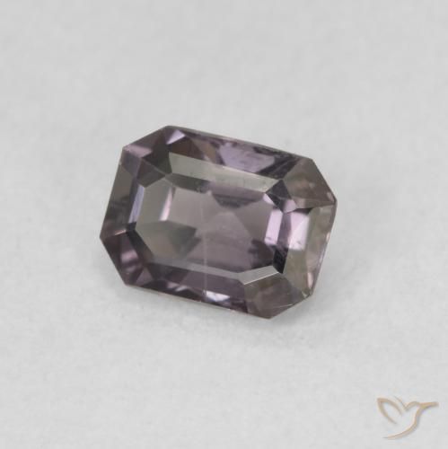 0.58カラットの天然Dark Grey Purpleスピネル、八角形 / エメラルドカット、VVS-VS