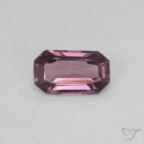 0.55ct 天然 ダークマゼンタピンク スピネル, エメラルドカット, VS