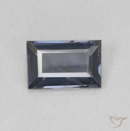 1.05ct 天然 灰色がかったパープル スピネル, バゲット, VS