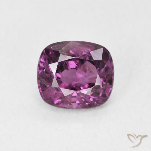 1.10ct 天然 ディープパープル スピネル, クッション, VS