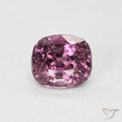 1.08ct 天然 赤みがかったパープル スピネル, クッション, VS