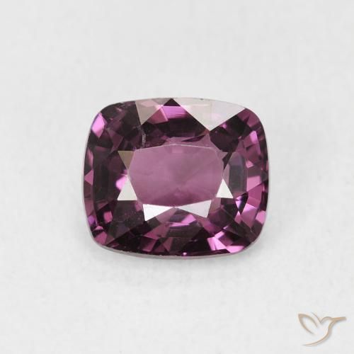 1.36ct 天然 ダークパープル スピネル, クッション, VS