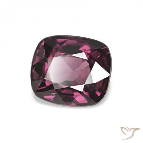 1.17カラットの天然ダークパープルスピネル、クッション、VVS-VS
