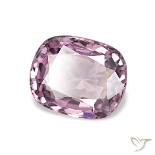 0.99カラットの天然赤みがかったパープルスピネル、クッションカット、VS