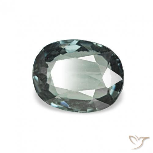 0.58カラットの天然Blue-Green Silverスピネル、クッション、VVS-VS