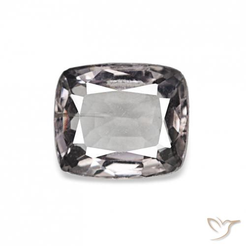 0.73ct 非常に薄い灰色 スピネル, クッション, VVS-VS