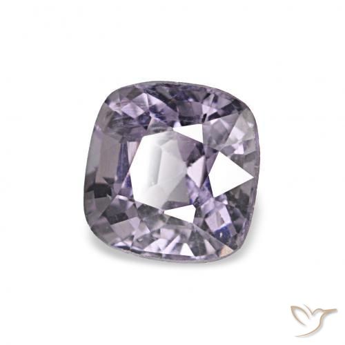 0.60カラットの天然薄いパープルスピネル、クッションカット、VS