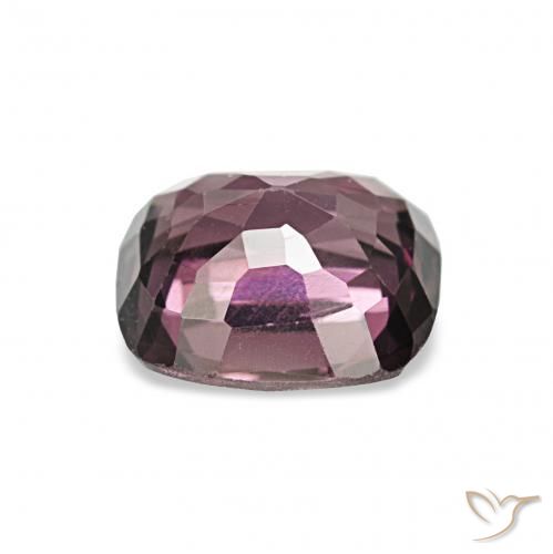 1.25カラットの天然ワインパープルスピネル、クッションカット、VVS-VS