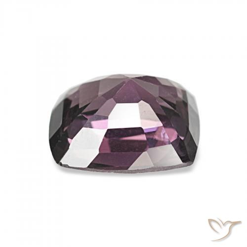 1.82カラットの天然ダークパープルスピネル、クッションカット、VVS-VS