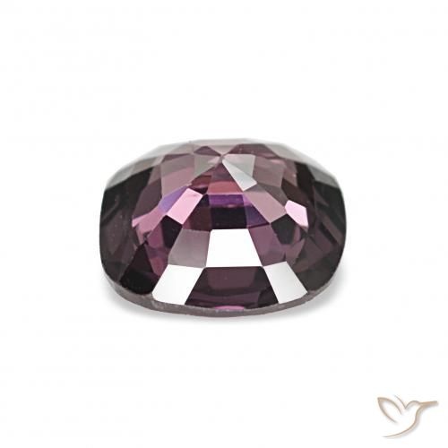 1.06カラットの天然ミディアムパープルスピネル、クッションカット、VVS