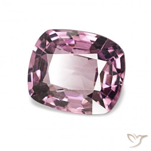 1.38カラットの天然ミディアムパープルスピネル、クッションカット、VVS