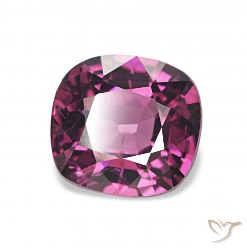 1.34カラットの天然ラズベリーレッドスピネル、クッションカット、VVS-VS