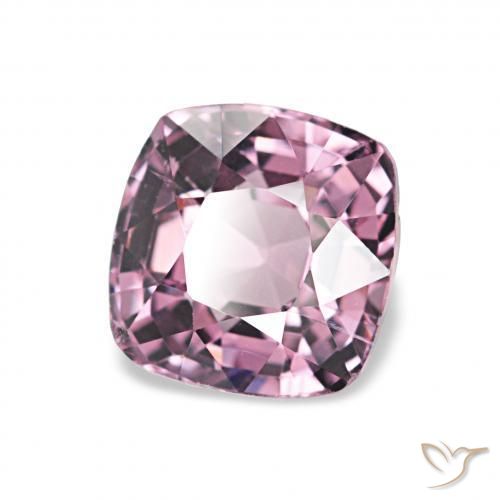 1.08カラットの天然濃いモーブトーンスピネル、クッションカット、VVS