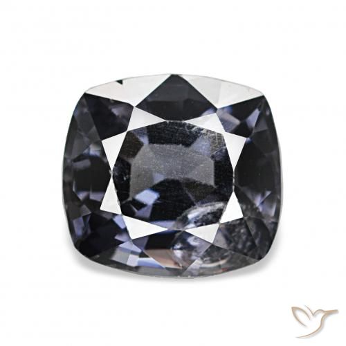 1.57ct ダークシルバー スピネル, クッション, VS