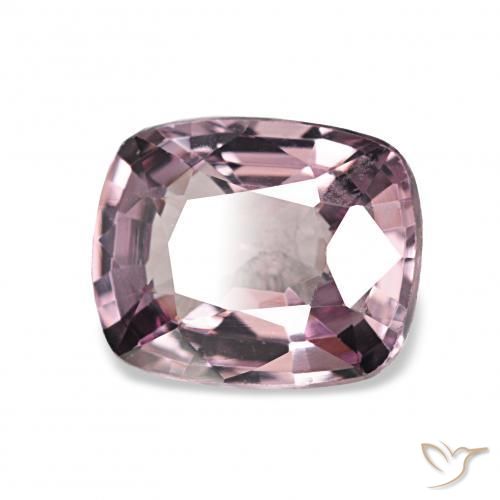 1.27カラットの天然ピンクがかったパープルスピネル、クッションカット、VS