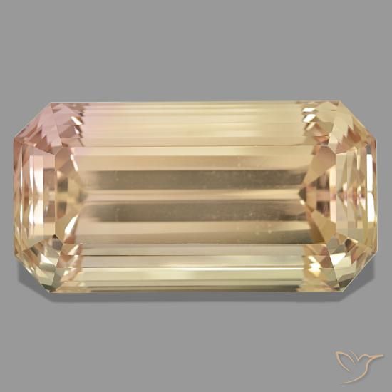 244.05ct オレンジ スポジュメン, エメラルドカット, VVS