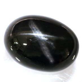 34.95カラットの天然黒スターダイオプサイド（22.2×16.1 mm・オーバルカット）