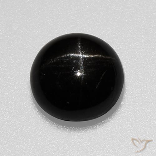 3.24カラットの天然黒スターダイオプサイド（9.11 mm・ラウンドカット）