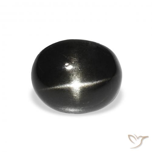 3.60ct 天然 ブラック スターディオプサイド, 楕円形, オペーク
