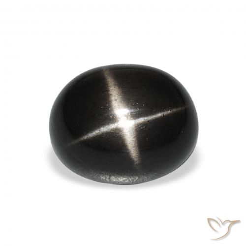 5.56ct 天然 ブラック スターディオプサイド, 楕円形, オペーク