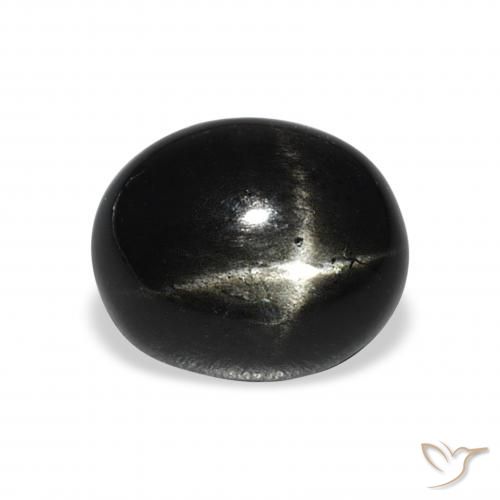 4.43ct 天然 ブラック スターディオプサイド, 楕円形, オペーク