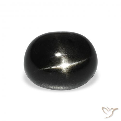 6.15ct 天然 ブラック スターディオプサイド, 楕円形, オペーク