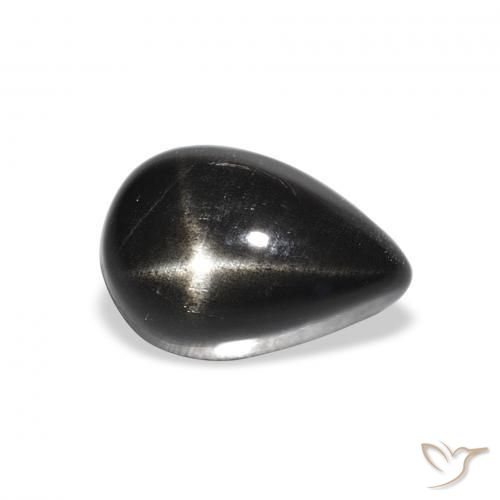 2.44ct 天然 ブラック スターディオプサイド, 洋梨の形, オペーク