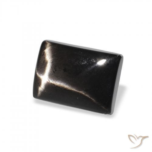 2.08ct 天然 ブラック スターディオプサイド, バゲット, オペーク