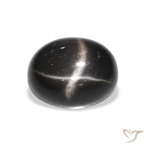 4.64ct 天然 ブラック スターディオプサイド, 楕円形, オペーク