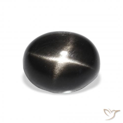 4.94ct 天然 ブラック スターディオプサイド, 楕円形, オペーク