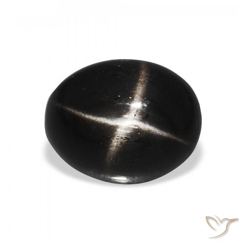 4.05ct 天然 ブラック スターディオプサイド, 楕円形, オペーク
