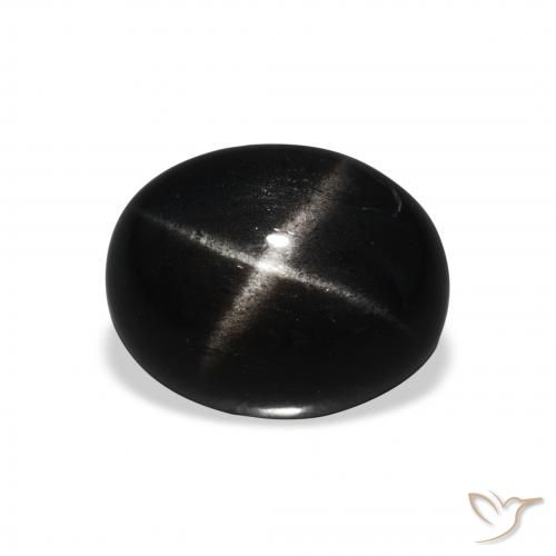 5.32ct 天然 ブラック スターディオプサイド, 楕円形, オペーク