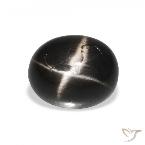 4.25ct 天然 ブラック スターディオプサイド, 楕円形, オペーク