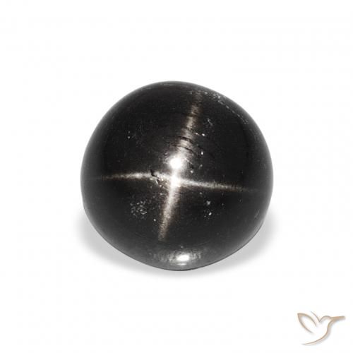 2.44ct 天然 ブラック スターディオプサイド, ラウンド, オペーク
