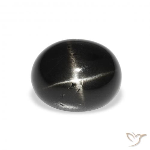 4.75ct 天然 ブラック スターディオプサイド, 楕円形, オペーク