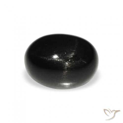 1.85ct 天然 ブラック スターディオプサイド, 楕円形, オペーク