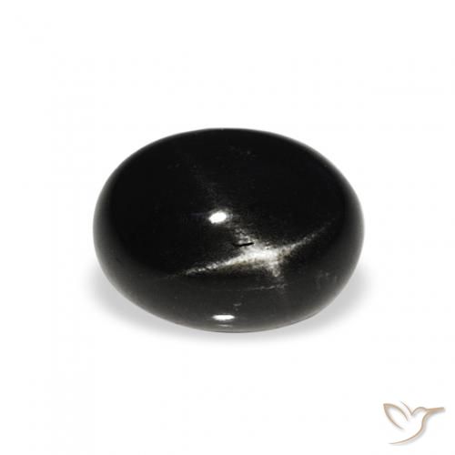 1.41ct 天然 ブラック スターディオプサイド, 楕円形, オペーク