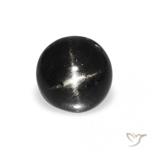 1.20ct 天然 ブラック スターディオプサイド, ラウンド, オペーク
