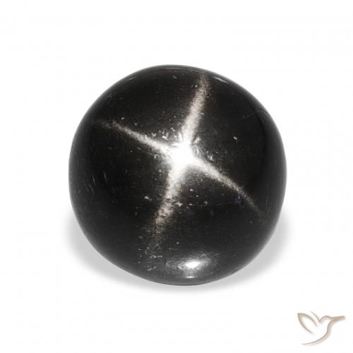 9.33ct 天然 ブラック スターディオプサイド, ラウンド, オペーク