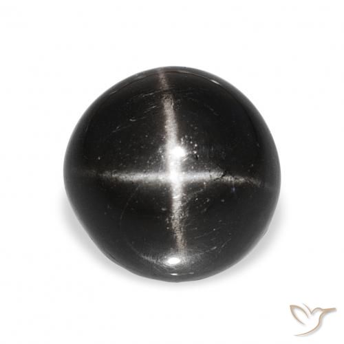 9.28ct 天然 ブラック スターディオプサイド, ラウンド, オペーク