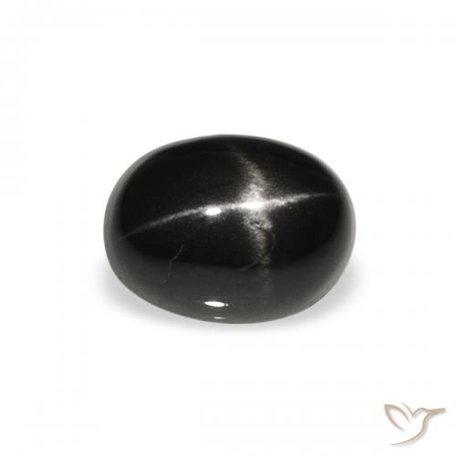 1.40ct 天然 ブラック スターディオプサイド, 楕円形, オペーク