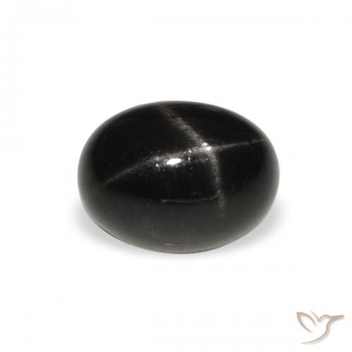2.08ct 天然 ブラック スターディオプサイド, 楕円形, オペーク
