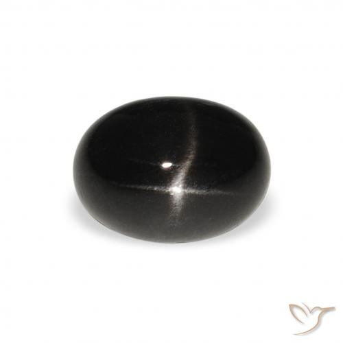 2.61ct 天然 ブラック スターディオプサイド, 楕円形, オペーク