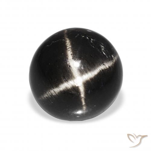 9.27ct ブラック スターディオプサイド, ラウンド, オペーク